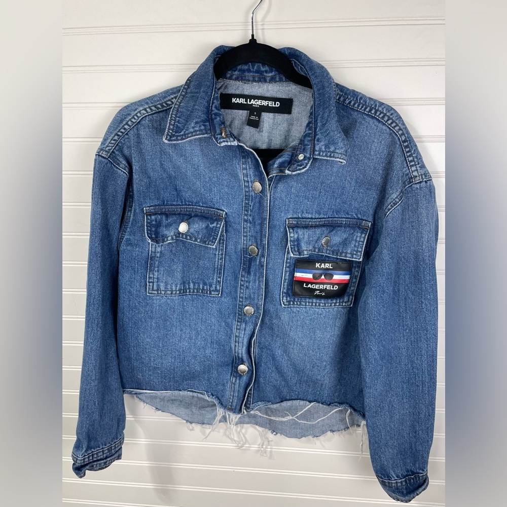 Karl Lagerfeld Jean Jacket Small Women’s - Picture 1 of 7